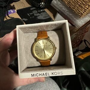 Michael Kors chestnut and gold watch